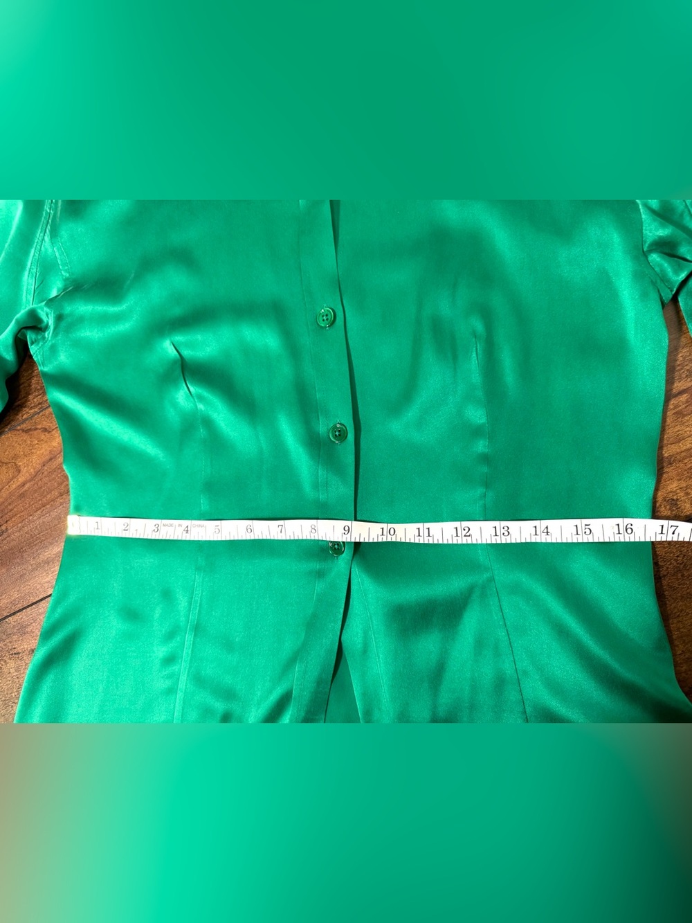Equipment 100% Silk Emerald Green Slim Button-Up Shirt US10 NWOT - Picture 12 of 13